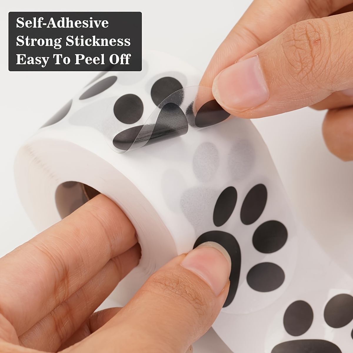 Cat Claw Bark - Clear Paw Prints - Strong Self-Adhesive