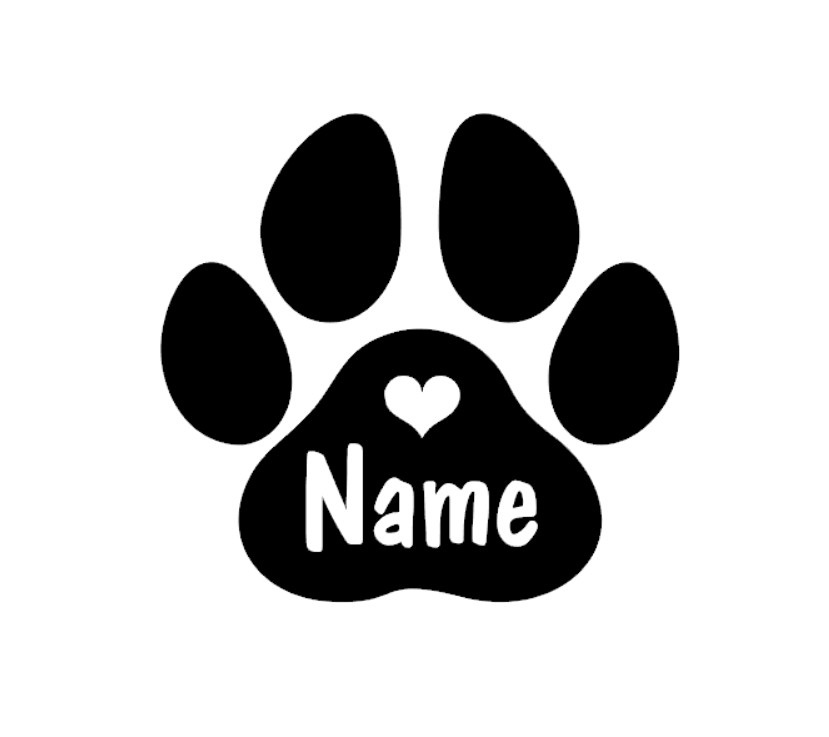 Cat Claw Bark - 2pcs Personalised Paw Print with Name