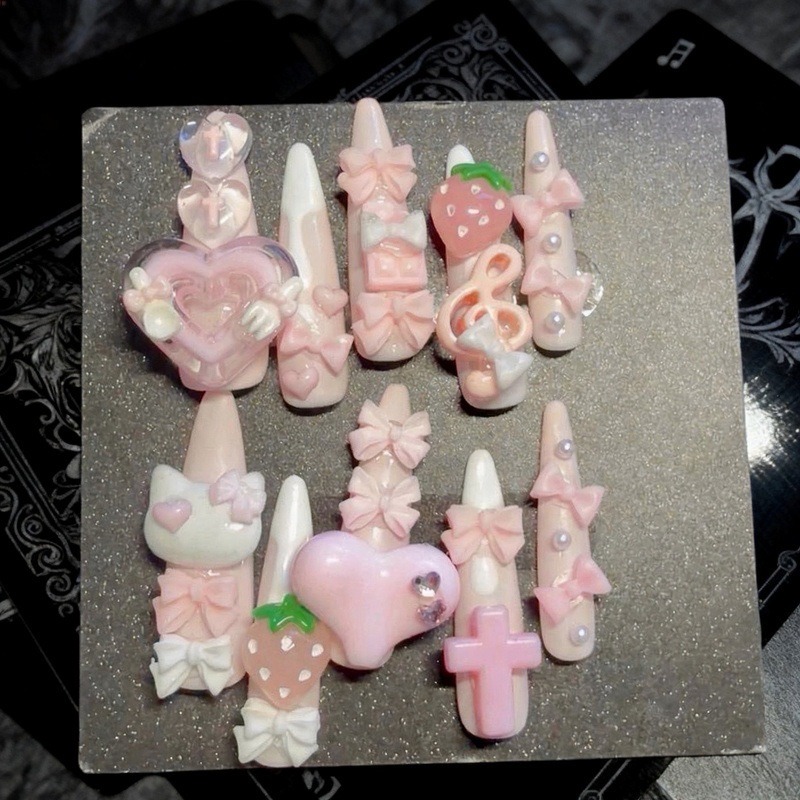 10PCS Sweet Cool White 3D Cat  - Cat Claw Bark recension och pris