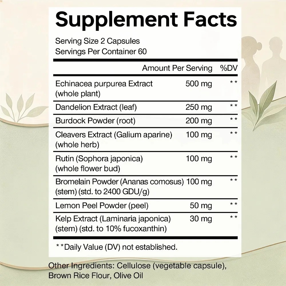 Lymphatic Cleanse Supplement - - Herbal Wellness Formula recension och pris