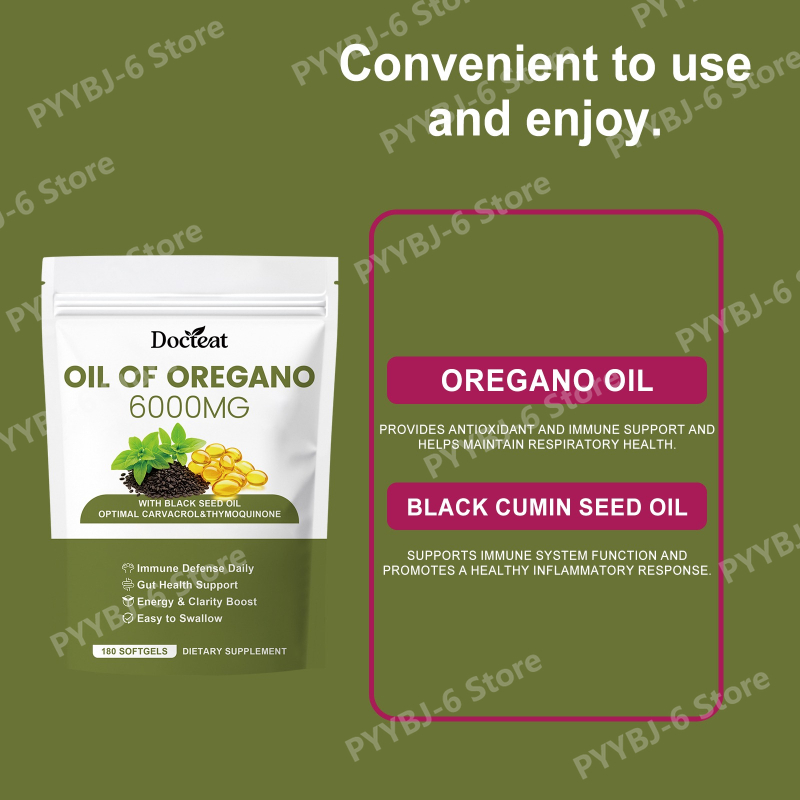 Oregano Oil Softgels with Blac - Herbal Wellness Formula recension och pris