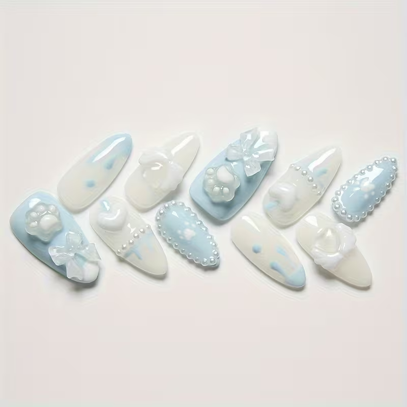 10 pieces of almond-shaped blu - Cat Claw Bark recension och pris