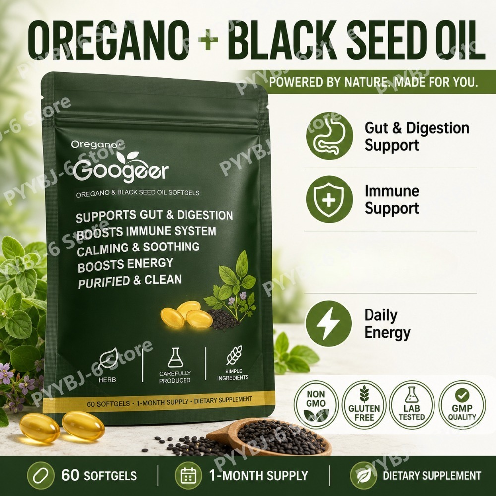 Oregano Black Seed Oil Softgel - Herbal Wellness Formula recension och pris